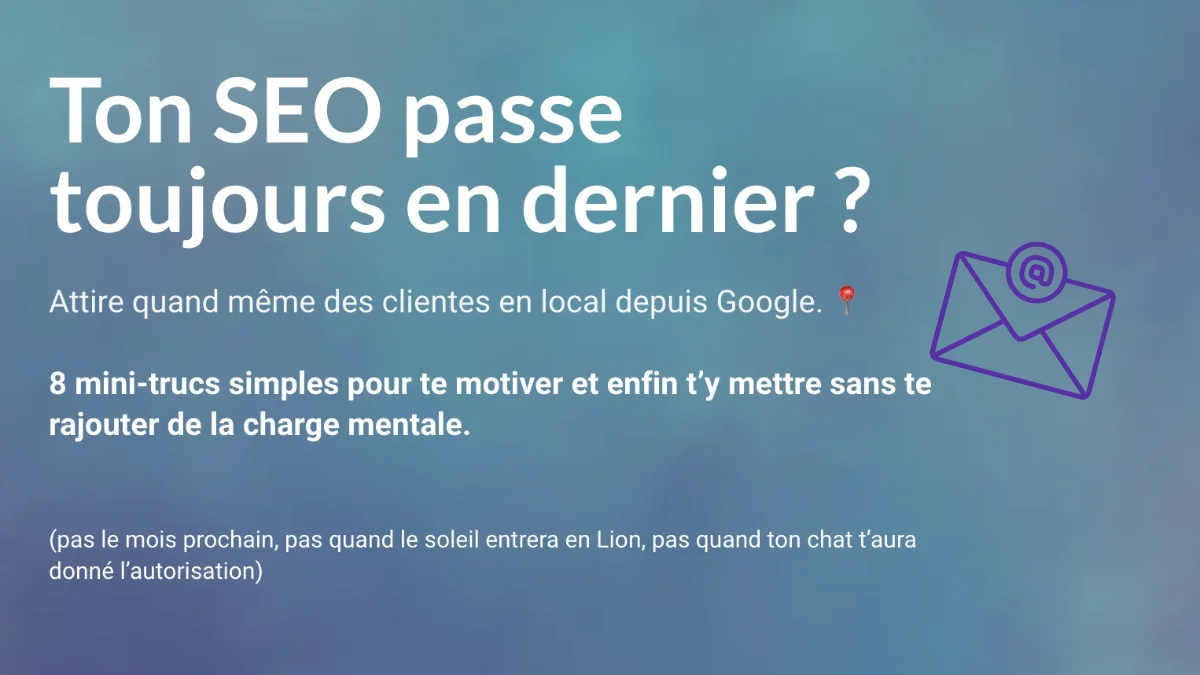 newsletter seo fais toi une place sur le web